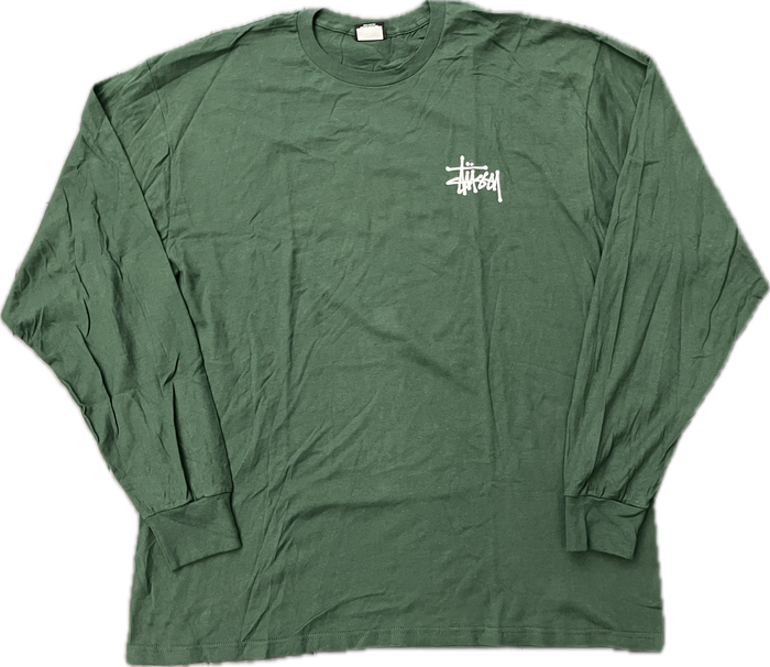 Stussy Basic Logo L/S Tee (Forest Green)