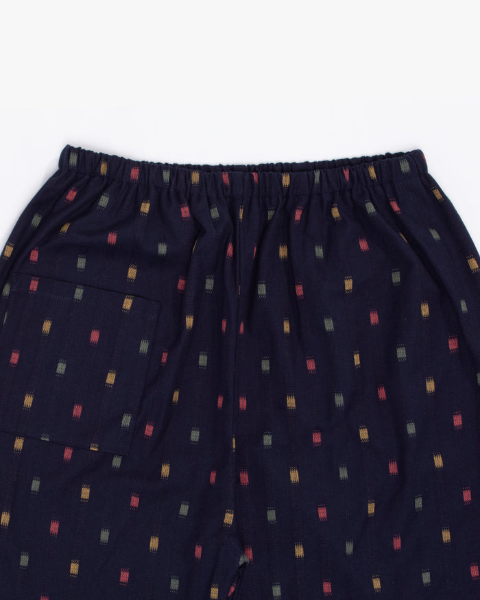 ToK Monpe Pants, Women's, Indigo with Green, Yellow, and Red Blocks