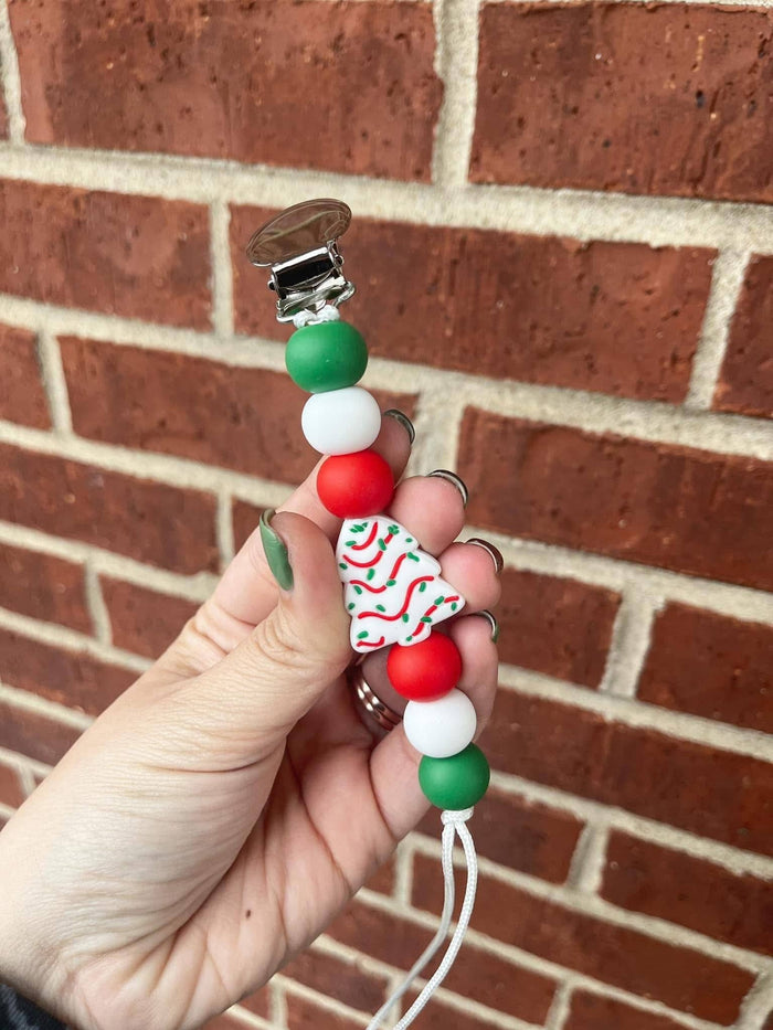Tree Cake Pacifier Clip - Premium Baby Accessories from Ridge & Co Teething Shop LLC - Just $17.50! Shop now at Pat's Monograms