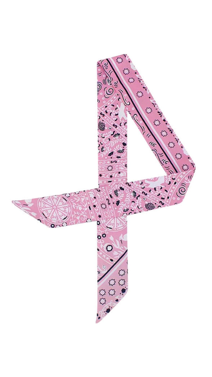 Twilly Bandana Scarf Pink-Accessories-Uniquities