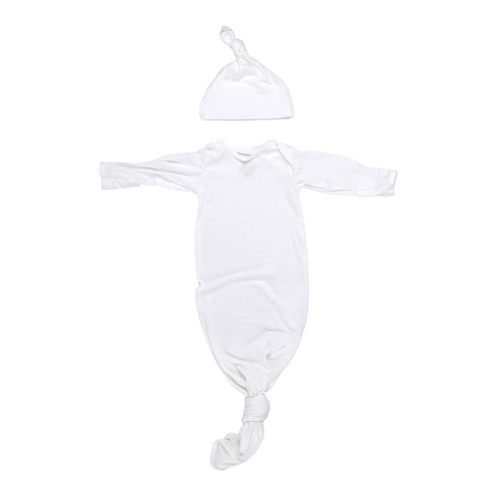 White Knotted Gown - Premium from Three Little Tots - Just $24.95! Shop now at Pat's Monograms
