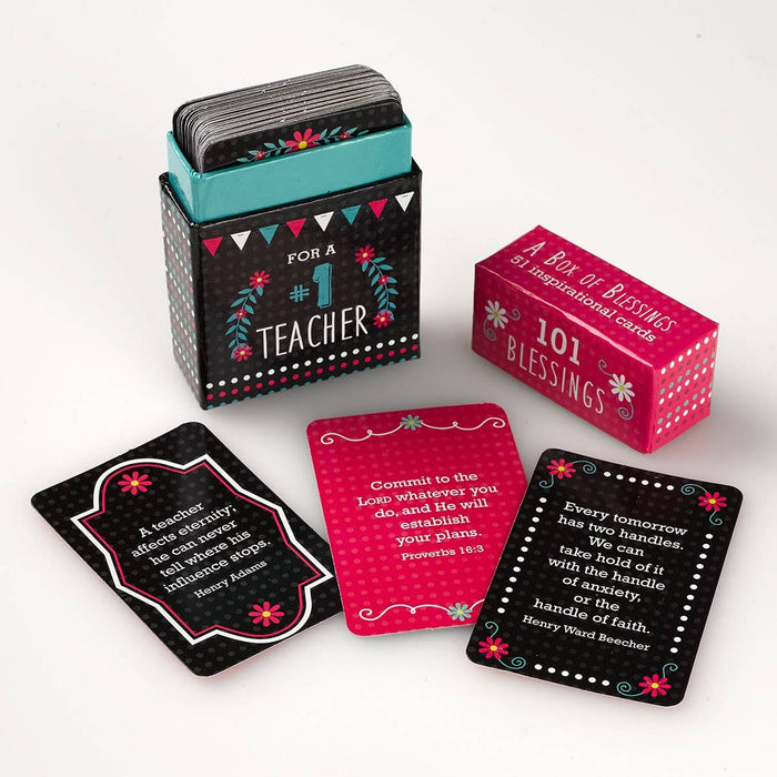 101 Blessings for a #1 Teacher Box of Blessings - Premium Teacher Gift from Christian Art Gifts - Just $4.99! Shop now at Pat's Monograms