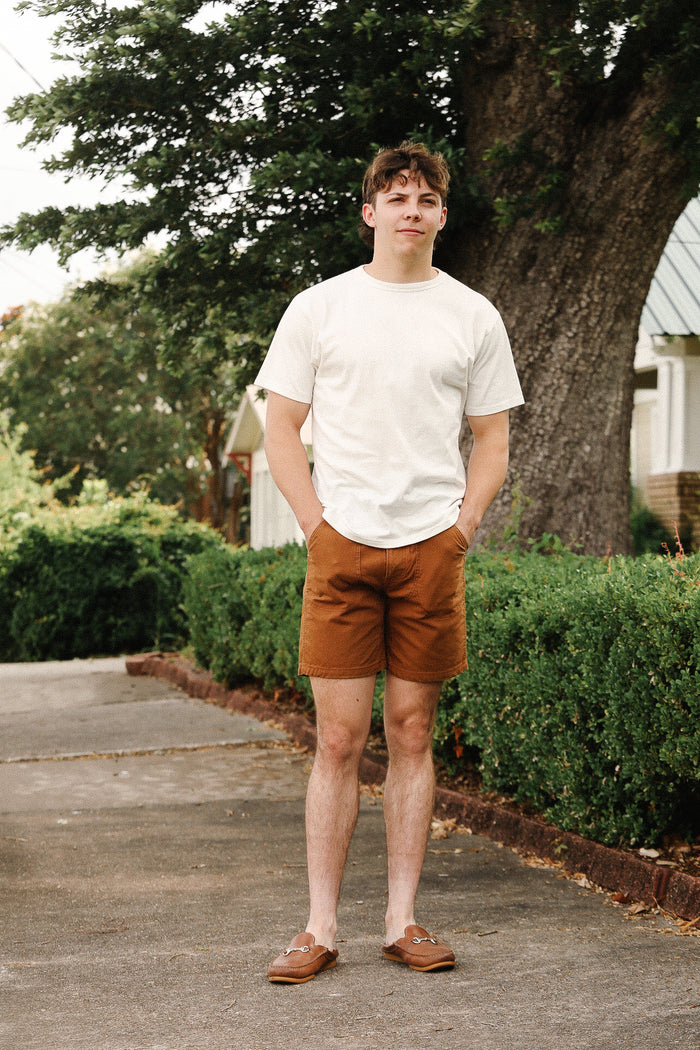 10oz Double Front Duck Shorts - Brown IH-742-BRN