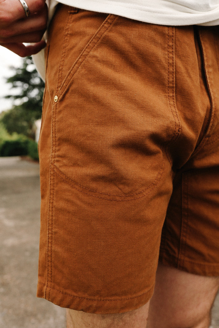 10oz Double Front Duck Shorts - Brown IH-742-BRN