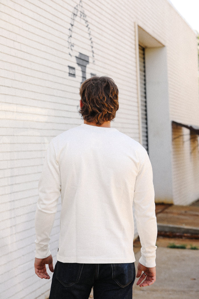 11oz Cotton Knit Crew Neck Sweater- White IHTL-1501-WHT