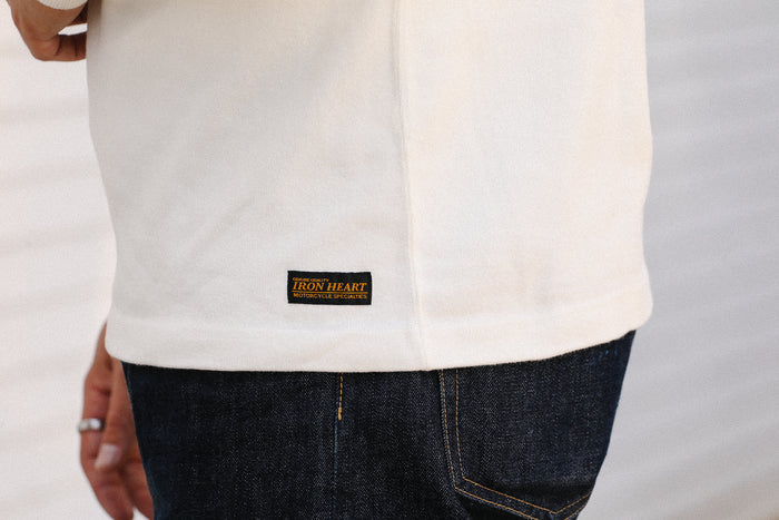 11oz Cotton Knit Crew Neck Sweater- White IHTL-1501-WHT
