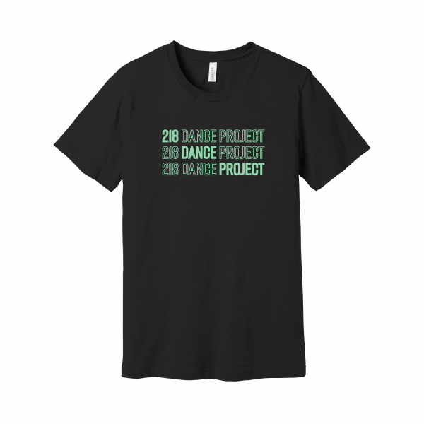 218 Dance - BC3001  BELLA+CANVAS ® Unisex Jersey Short Sleeve Tee with mint 218 Dance Project logo