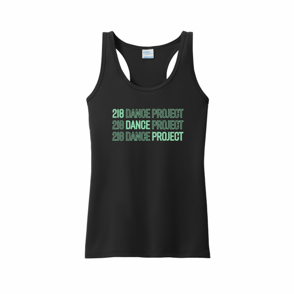 218 Dance - Port & Co™ Women's Performance Tank LPC380TT with mint 218 Dance Project logo
