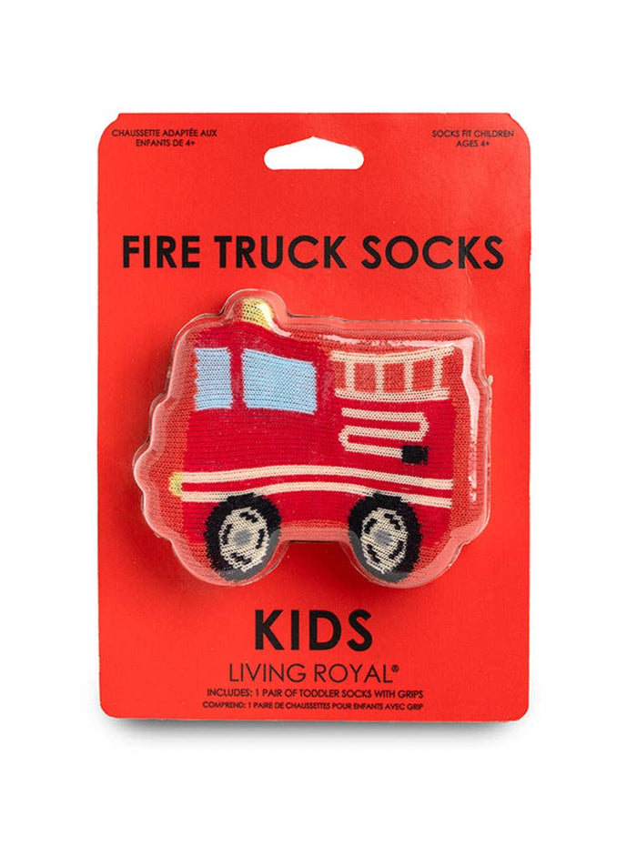 3D Packaged Crew Socks - Kids - Fire Truck - Red - Premium Socks from Living Royal - Just $9.95! Shop now at Pat's Monograms