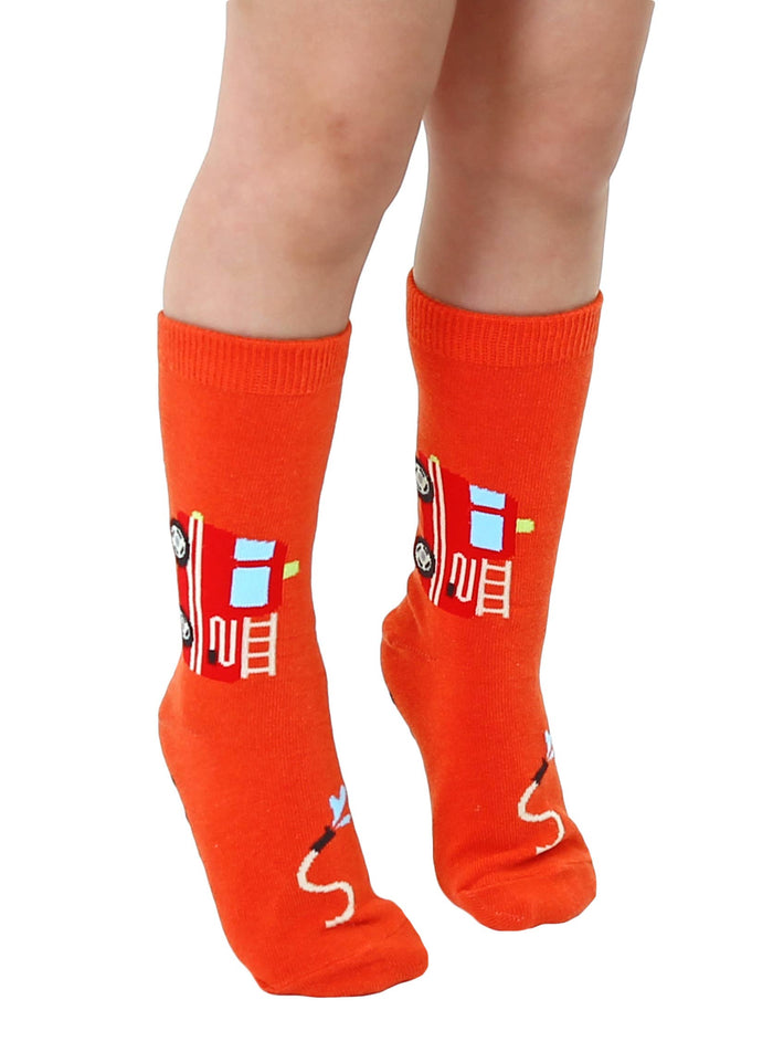 3D Packaged Crew Socks - Kids - Fire Truck - Red - Premium Socks from Living Royal - Just $9.95! Shop now at Pat's Monograms