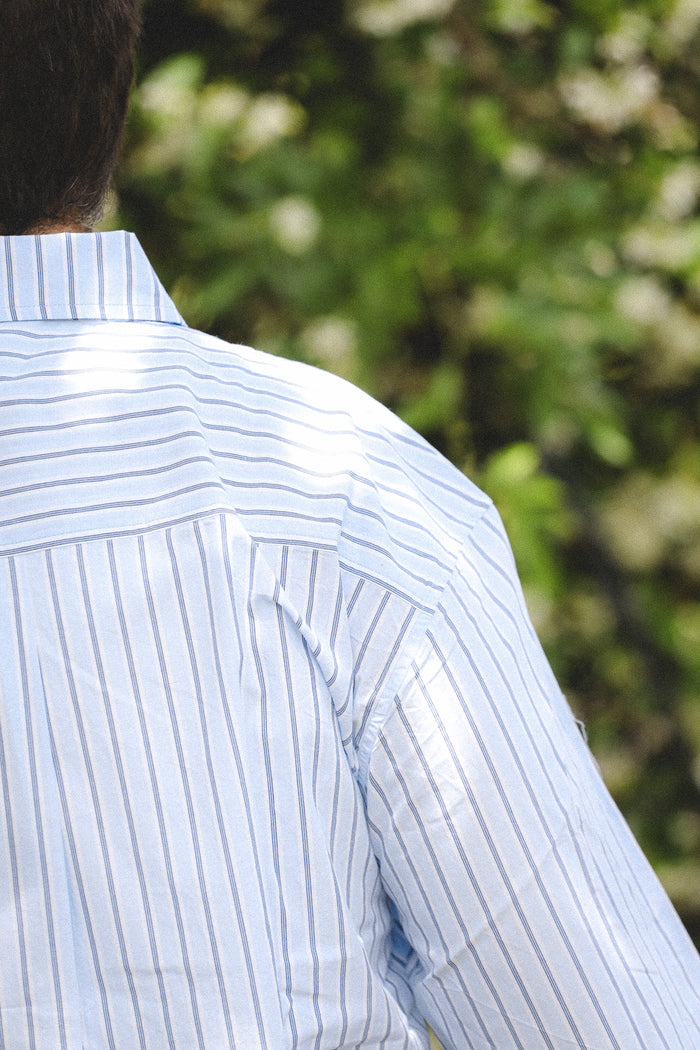 3sixteen Short Sleeve Commuter Shirt -Blue Stripe