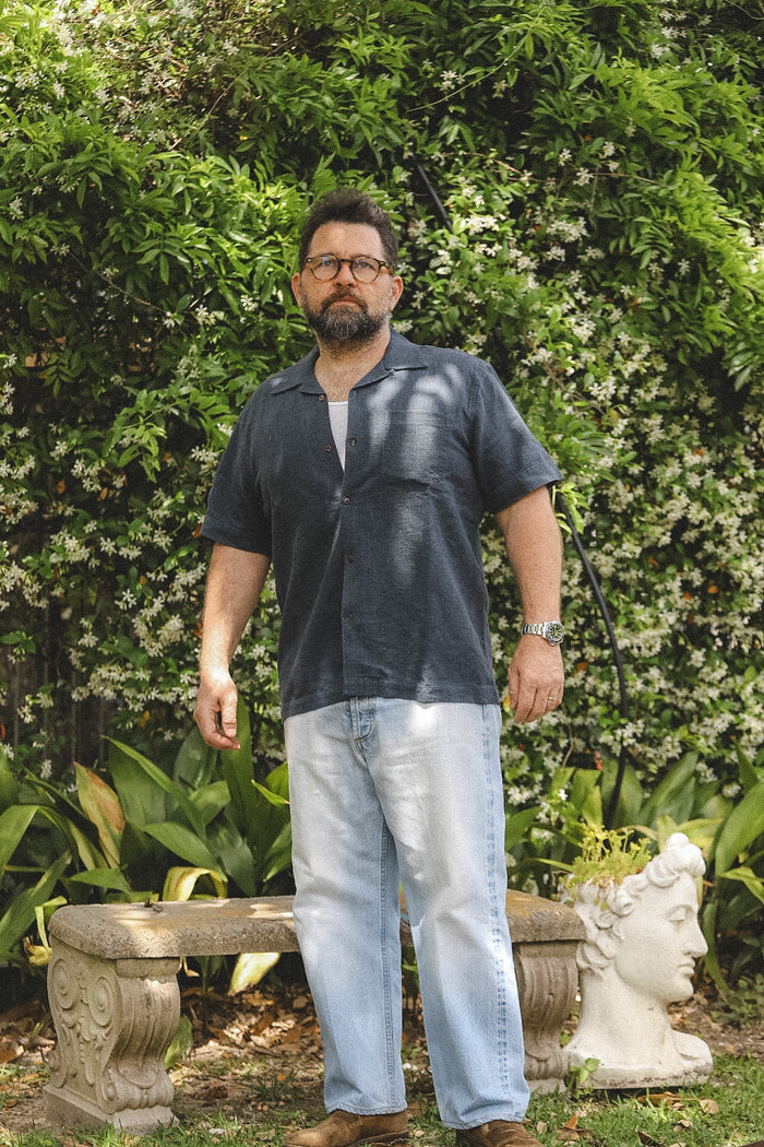 3sixteen Vacation Shirt- Blue Linen