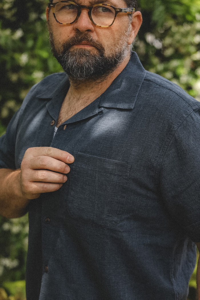 3sixteen Vacation Shirt- Blue Linen