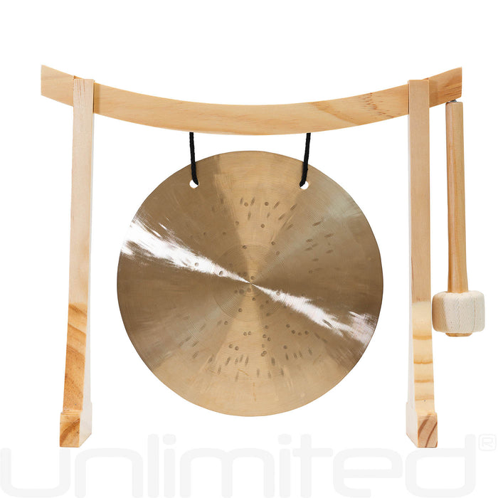 6” to 7” Gongs on Lifting Buddha Stand - Natural