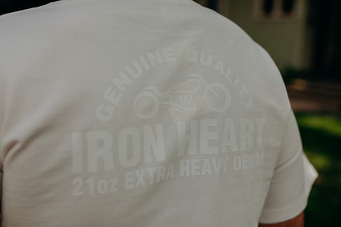 7.5oz Printed Loopwheel Crew Neck T-Shirt - White IHT-2401-WHT