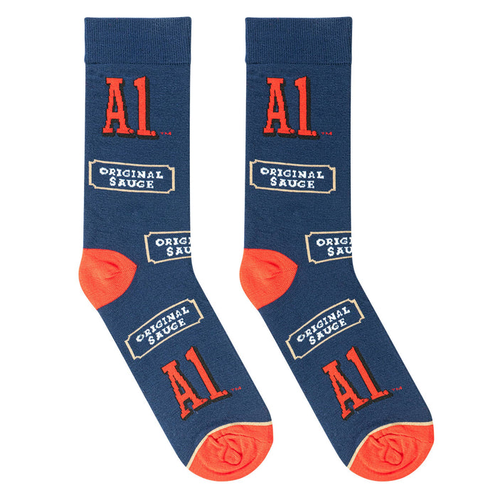 A1 Steak Sauce - Premium socks from Crazy Socks - Just $8! Shop now at Pat's Monograms