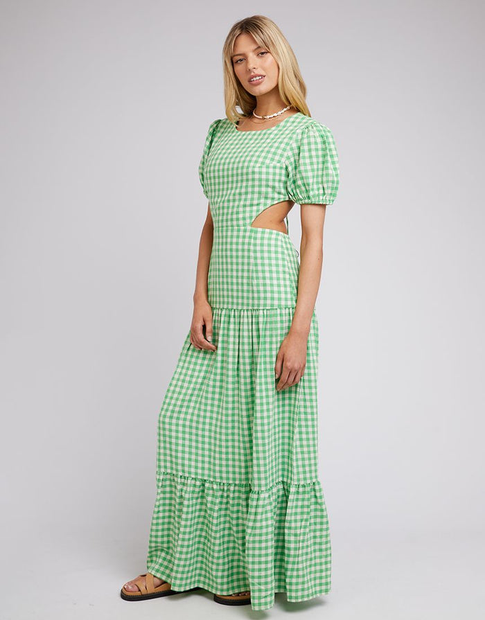 Green gingham Adelaide Maxi Dress | All About Eve