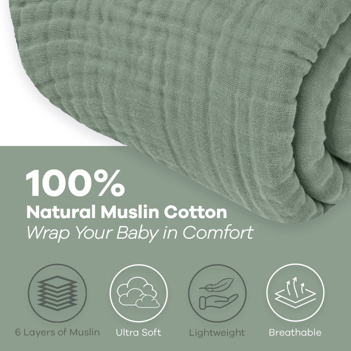 Adult Muslin Cotton Throw - Neptune Blue - Premium blankets from Comfy Cubs - Just $34.95! Shop now at Pat's Monograms