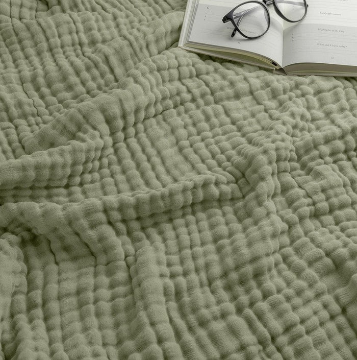 Adult Muslin Cotton Throw - Sage - Premium blanket from Comfy Cubs - Just $34.95! Shop now at Pat's Monograms