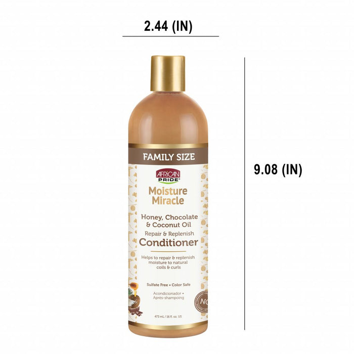 African Pride Moisture Miracle Honey, Chocolate & Coconut Oil Conditioner 16oz