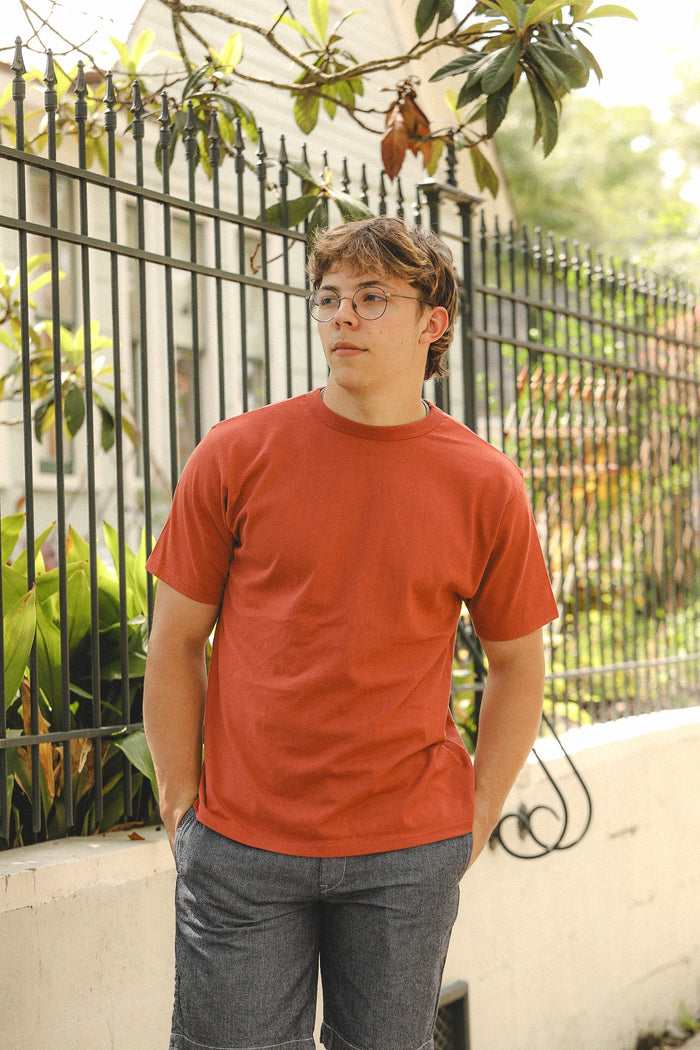 ANM Loopwheel Tee- Maritime  Red