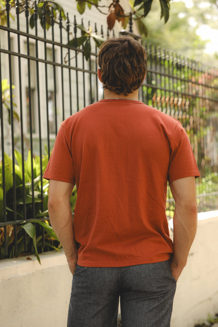 ANM Loopwheel Tee- Maritime  Red
