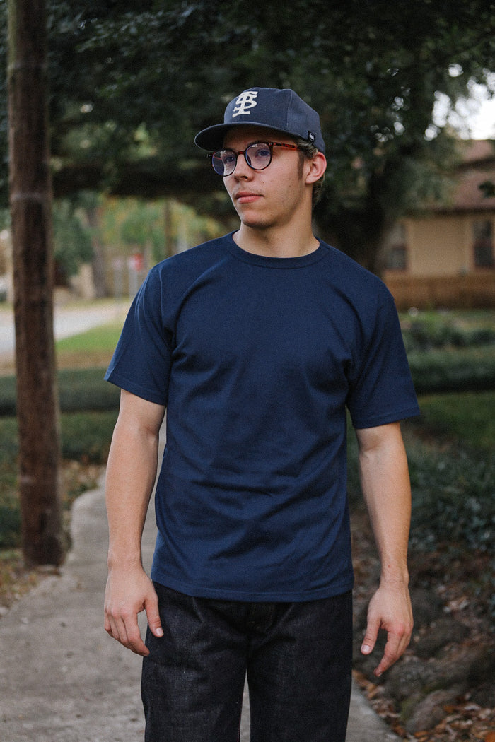 ANM Loopwheel Tee-Navy