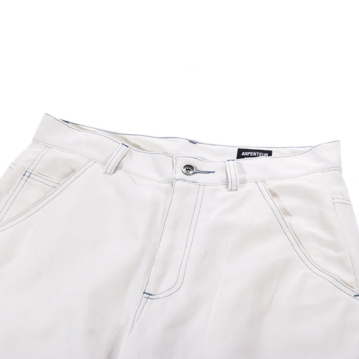 ARPENTEUR EDDIE P TROUSERS COTTON LINEN SERGE WHITE