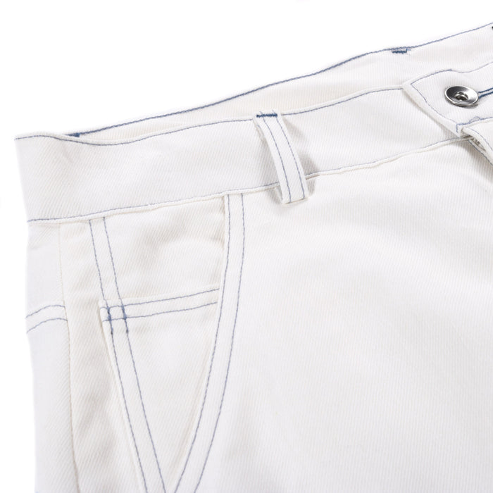 ARPENTEUR EDDIE P TROUSERS COTTON LINEN SERGE WHITE