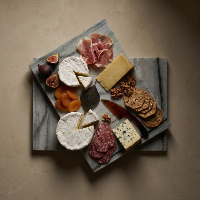 Ash Marble Cheese Board, styled at home
