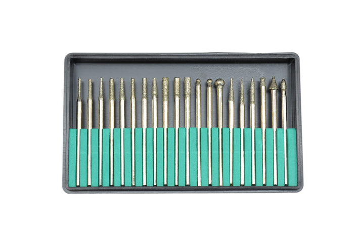 Assorted Diamond Burs, Set of 20, Item No. 19.125