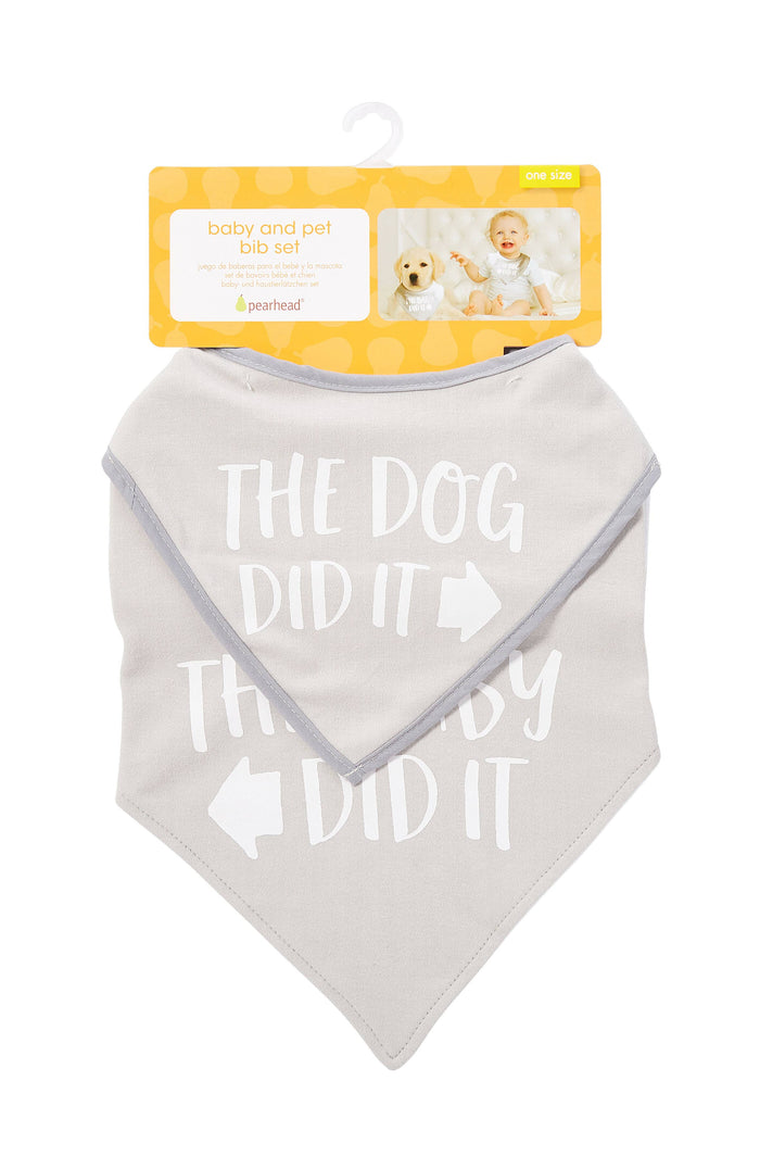 Baby And Pet Bib Set - Premium Baby Gift Sets from Pearhead - Just $12.95! Shop now at Pat's Monograms