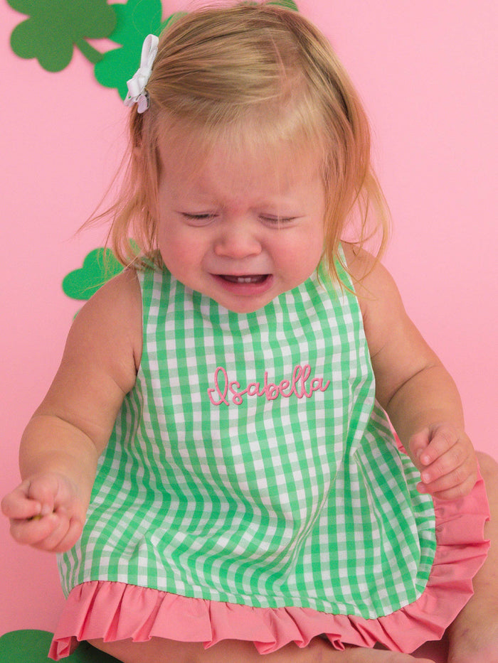 Baby Girls Classic Spring Bud Gingham Ruffle Swing Top & Bloomer Set - Premium Baby & Toddler Outfits from RuffleButts + RuggedButts - Just $45.95! Shop now at Pat's Monograms