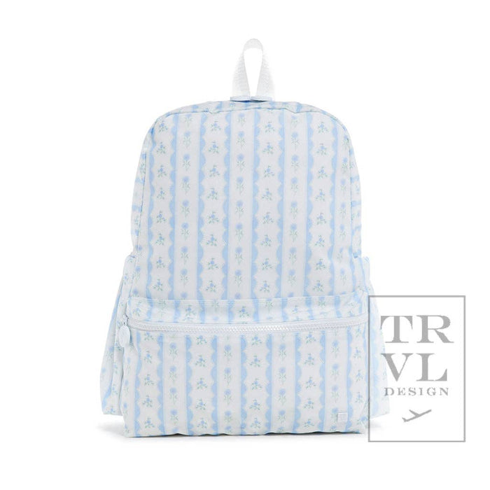 Backpacker - Backpack Ribbon Floral Blue - Premium Backpack from TRVL Design - Just $64.95! Shop now at Pat's Monograms