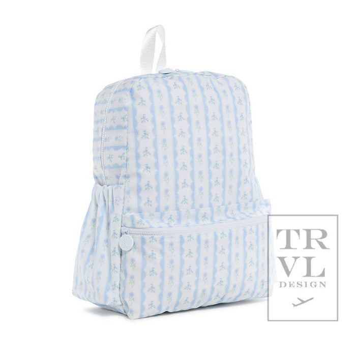 Backpacker - Backpack Ribbon Floral Blue - Premium Backpack from TRVL Design - Just $64.95! Shop now at Pat's Monograms