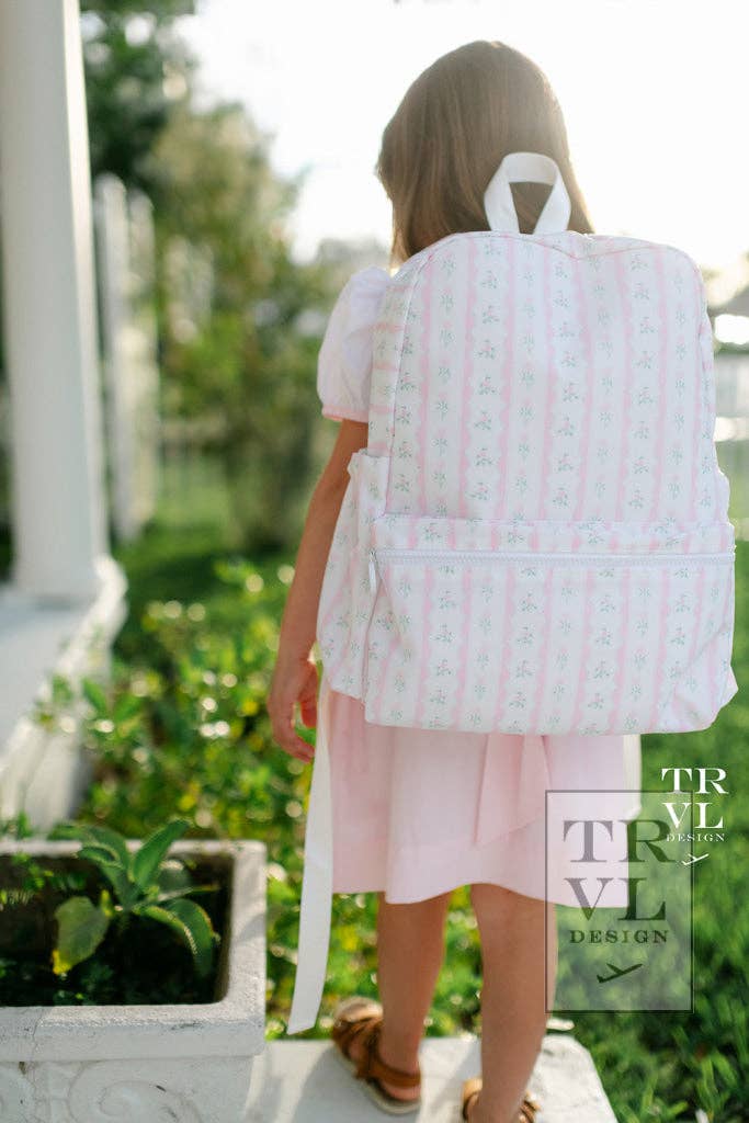 Backpacker - Ribbon Floral Pink - Premium Backpack from TRVL Design - Just $62.95! Shop now at Pat's Monograms