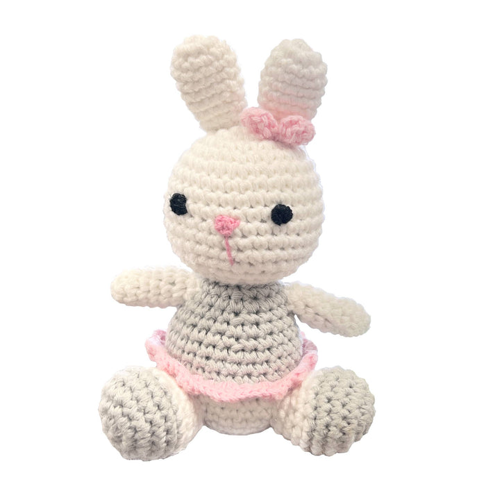 Ballerina Bunny Crochet Rattle: 4" Rattle - Premium Baby Toys & Activity Equipment from Petit Ami & Zubels - Just $14.95! Shop now at Pat's Monograms