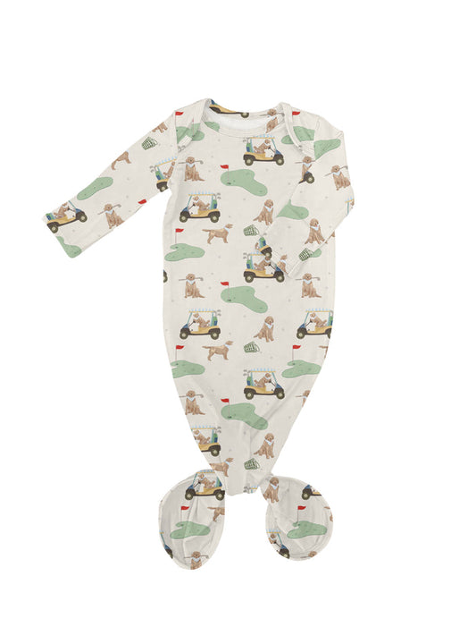 Barks & Birdies- Knotted Infant Gown - - Premium Baby Sleepwear from Goosies - Just $29.95! Shop now at Pat's Monograms