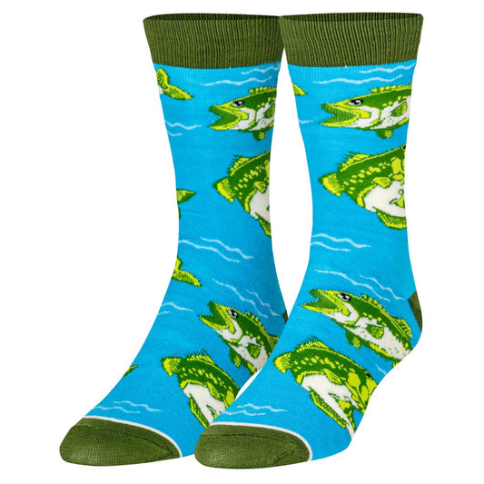 Bass Fishing Crew Socks - Premium Socks from Crazy Socks - Just $8! Shop now at Pat's Monograms