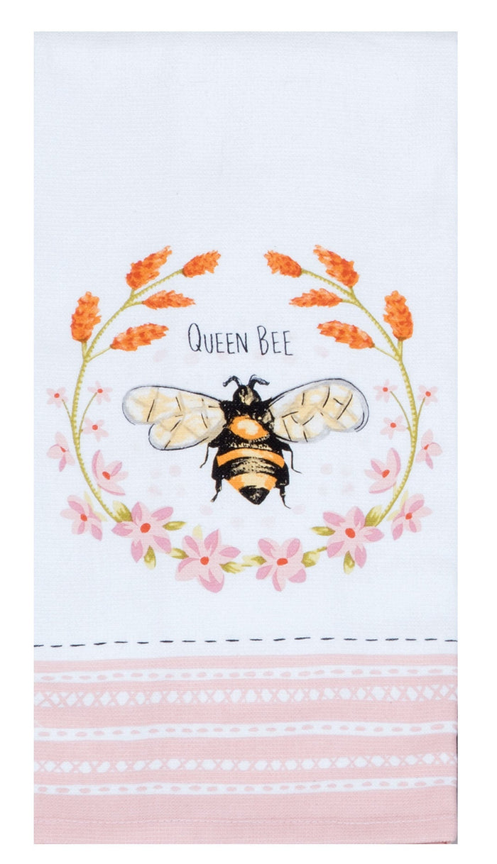 Bee Inspired Queen Bee Dual Purpose Terry Towel - Premium Dish Towel from Kay Dee Designs - Just $8.95! Shop now at Pat's Monograms