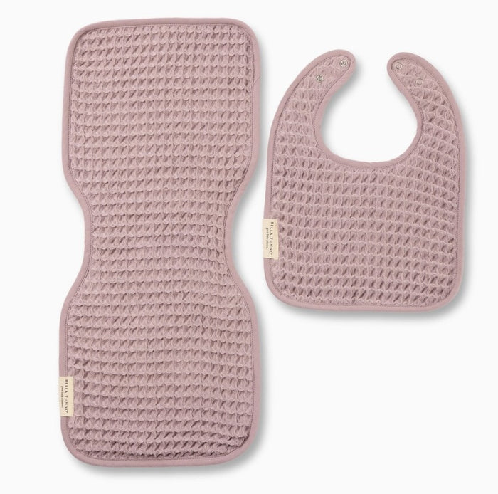 Bib + Burp Reversible Waffle Set - Orchid - Premium Just for baby from Bella Tunno - Just $29.95! Shop now at Pat's Monograms