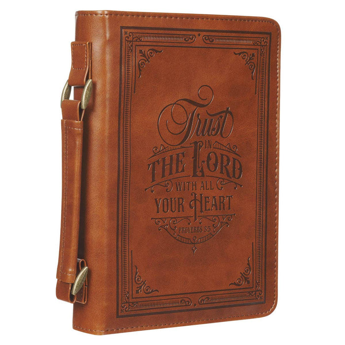 Bible Cover Classic Brown Trust in the Lord Prov. 3:5 - Premium Christian Gift Items from Christian Art Gifts - Just $29.99! Shop now at Pat's Monograms