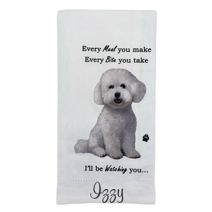 Bichon Frise Kitchen Towel - Premium Kitchen Towels from E&S Pets - Just $10.95! Shop now at Pat's Monograms
