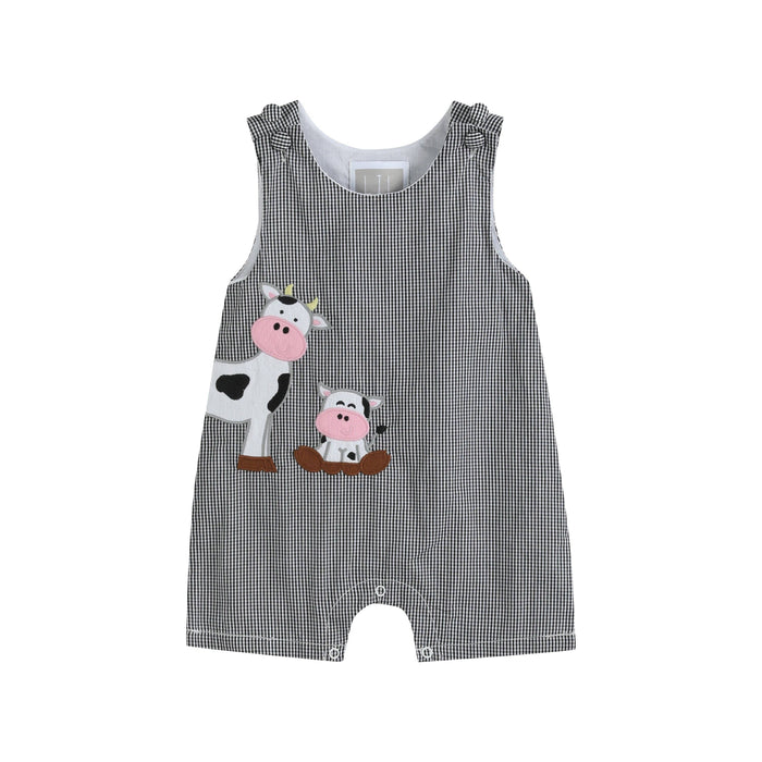 Black Gingham Cow Family Shortalls - Premium Baby & Toddler Outfits from Lil Cactus - Just $36.95! Shop now at Pat's Monograms