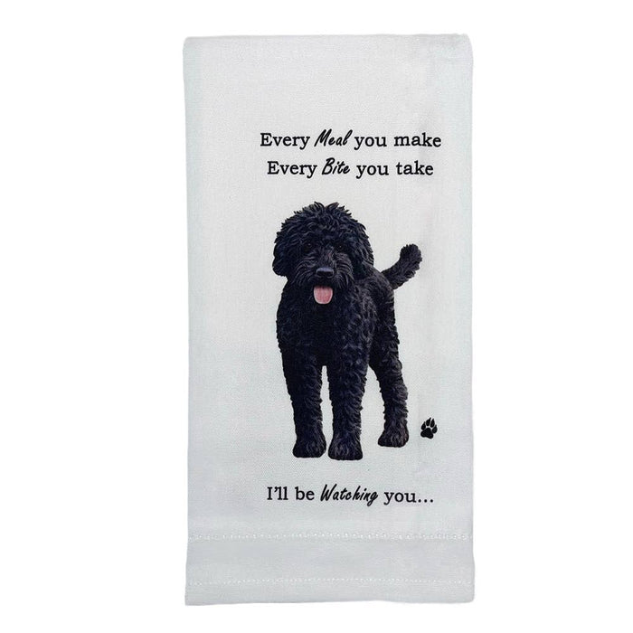 Black Labradoodle Kitchen Towel - Premium Kitchen Towel from E&S Pets - Just $10.95! Shop now at Pat's Monograms