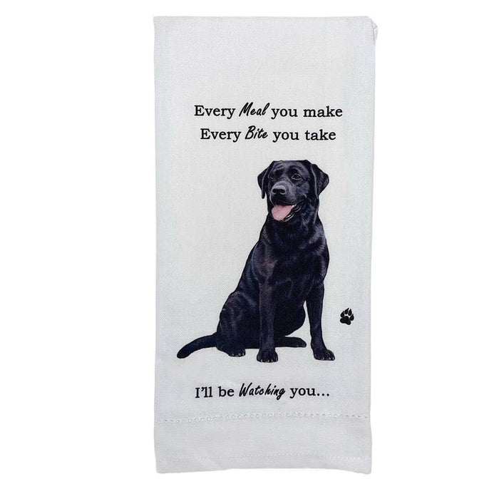 Black Labrador Kitchen Towel - Premium Kitchen Towels from E&S Pets - Just $10.95! Shop now at Pat's Monograms