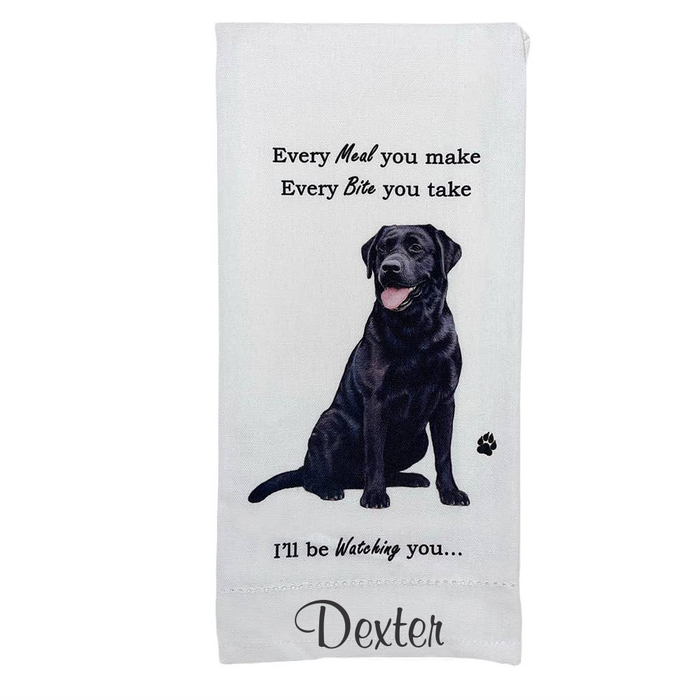 Black Labrador Kitchen Towel - Premium Kitchen Towels from E&S Pets - Just $10.95! Shop now at Pat's Monograms