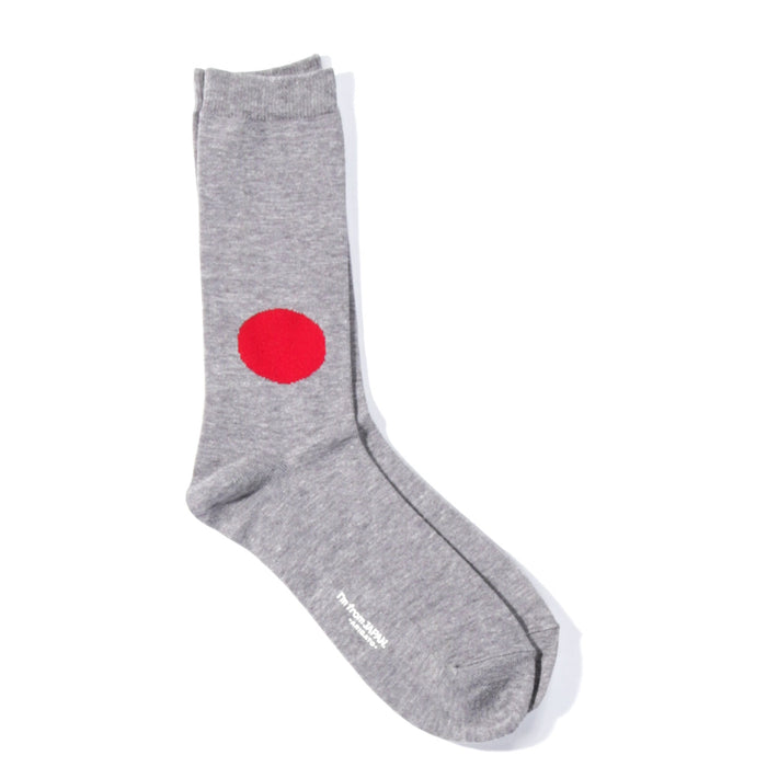 BLUE BLUE JAPAN FLAG SOCKS GREY