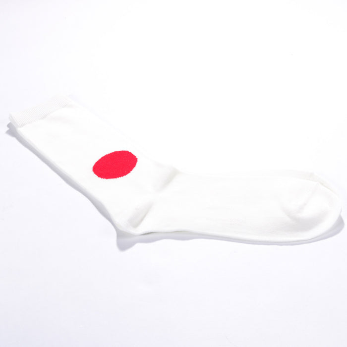 BLUE BLUE JAPAN FLAG SOCKS NATURAL