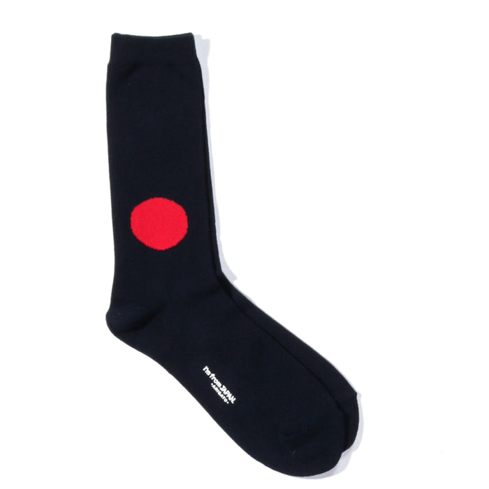 BLUE BLUE JAPAN FLAG SOCKS NAVY